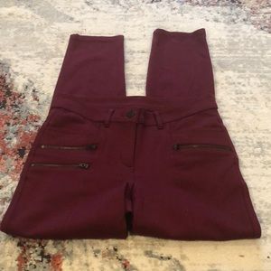END OF YEAR SALE! | Style Co Maroon jeggings with foe Zippers